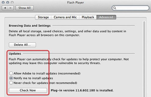 Flash Player For Mac Os X 10.8.5